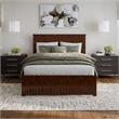 Nantucket Queen Platform Bed with Matching Footboard and TXL Trundle in Walnut