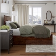 Nantucket Queen Platform Bed with Matching Footboard and TXL Trundle in Walnut