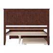 Nantucket Queen Platform Bed with Matching Footboard and TXL Trundle in Walnut