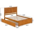 Nantucket Queen Platform Bed w/Matching Footboard & TXL Trundle in Light Toffee