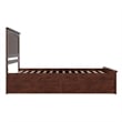 Nantucket Queen Wood Platform Bed with Matching Footboard and Drawers in Walnut
