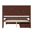 Nantucket Queen Wood Platform Bed with Matching Footboard and Drawers in Walnut