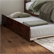 Nantucket King Wood Platform Bed with Footboard and Twin XL Trundle in Walnut