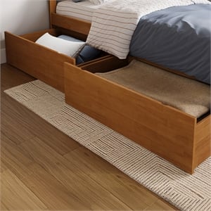 AFI Twin/Full Urban Solid Hardwood Bed Drawers in Light Toffee