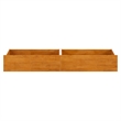 Queen/King/Twin XL Urban Solid Wood Bed Drawers in Light Toffee