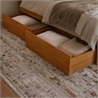 Queen/King/Twin XL Urban Solid Wood Bed Drawers in Light Toffee