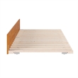 Twin XL Sized Urban Solid Hardwood Trundle Bed in Light Toffee