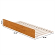 Twin XL Sized Urban Solid Hardwood Trundle Bed in Light Toffee