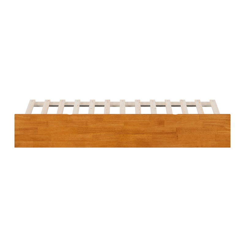 AFI Twin Size Urban Solid Hardwood Trundle Bed in Light Toffee