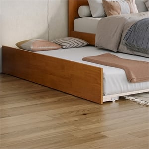 AFI Full Size Urban Solid Hardwood Trundle Bed in Light Toffee