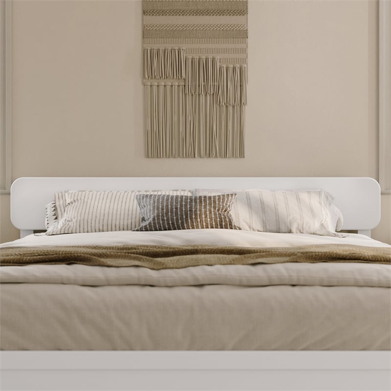 Florence King Solid Wood Headboard in White