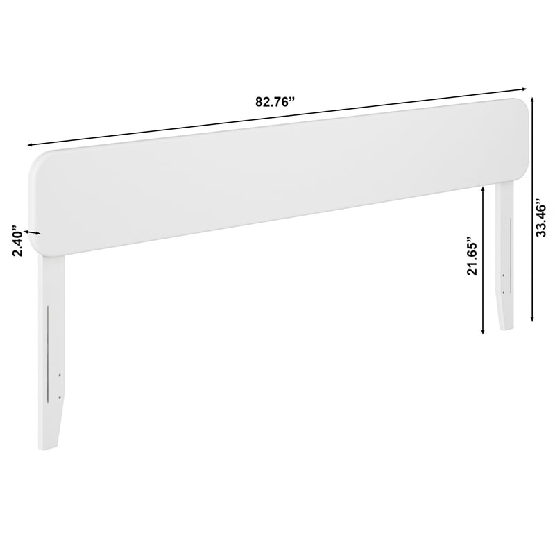 Florence King Solid Wood Headboard in White