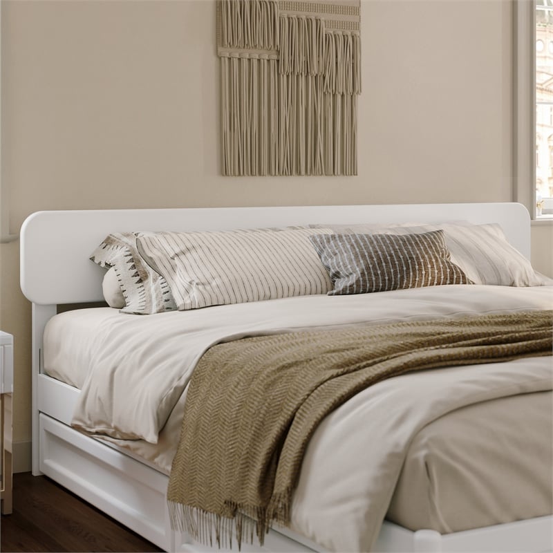 Florence King Solid Wood Headboard in White