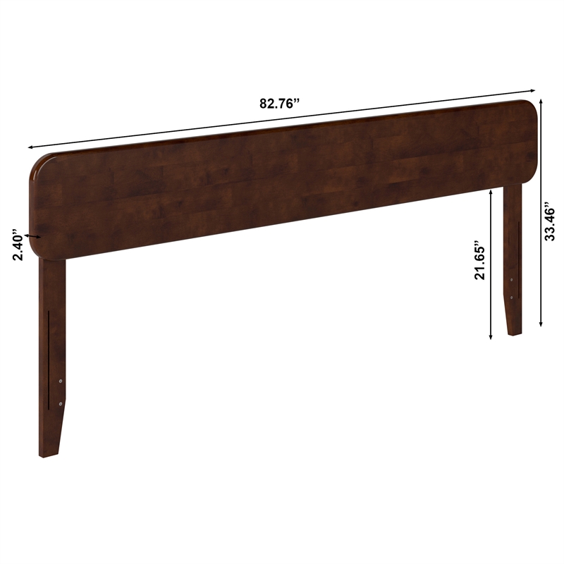 AFI Florence King Sized Solid Hardwood Headboard in Walnut Brown