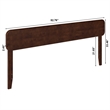 AFI Florence King Sized Solid Hardwood Headboard in Walnut Brown