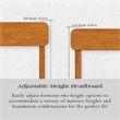 AFI Florence King Sized Solid Hardwood Headboard in Light Toffee