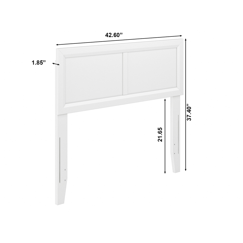 Sophia Twin Solid Wood Headboard in White