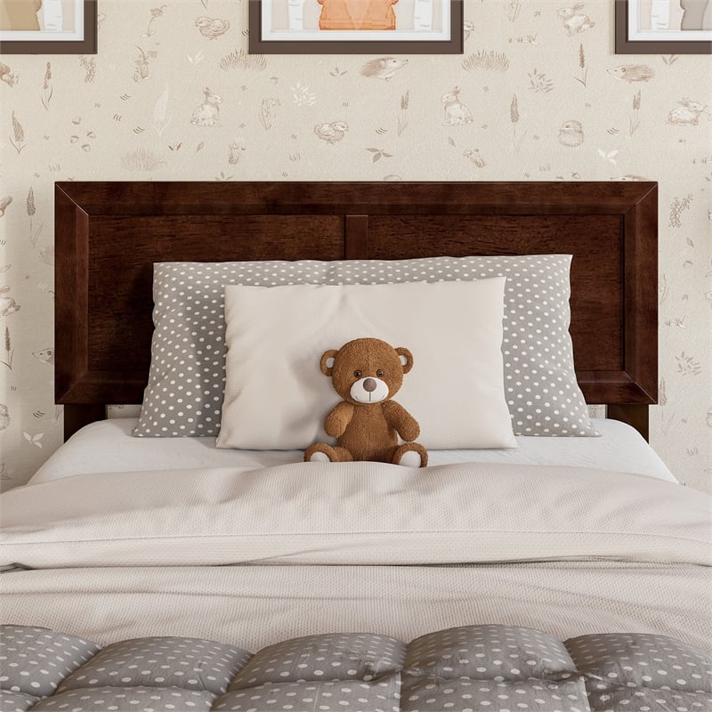AFI Sophia Twin Sized Solid Hardwood Headboard in Walnut Brown