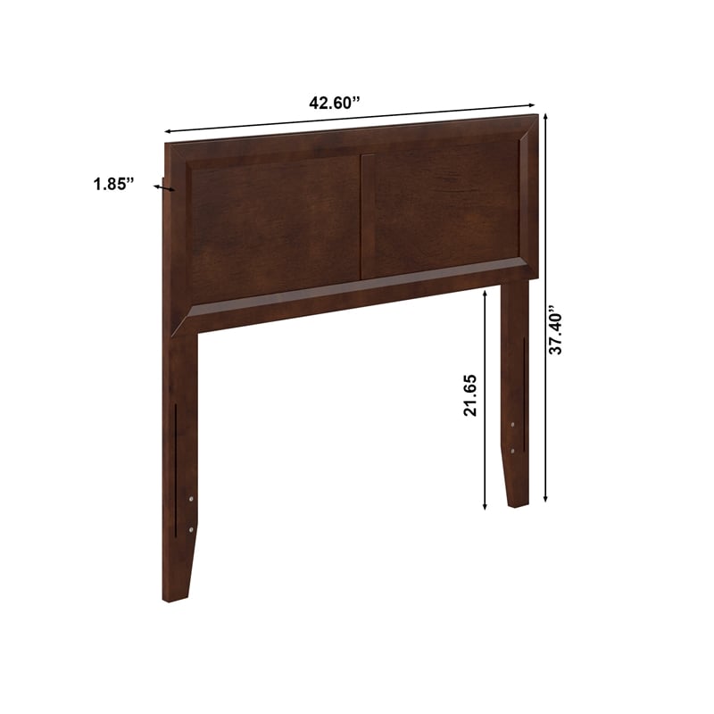AFI Sophia Twin Sized Solid Hardwood Headboard in Walnut Brown