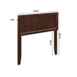 AFI Sophia Twin Sized Solid Hardwood Headboard in Walnut Brown