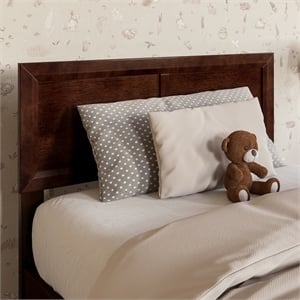 AFI Sophia Twin Sized Solid Hardwood Headboard in Walnut Brown