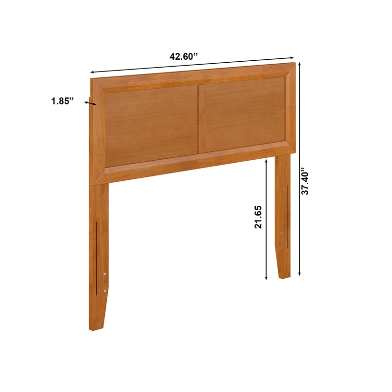 AFI Sophia Twin Sized Solid Hardwood Headboard in Light Toffee