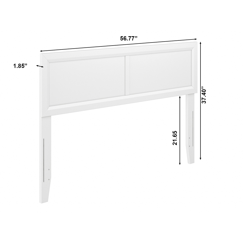 Sophia Full Solid Wood Headboard in White