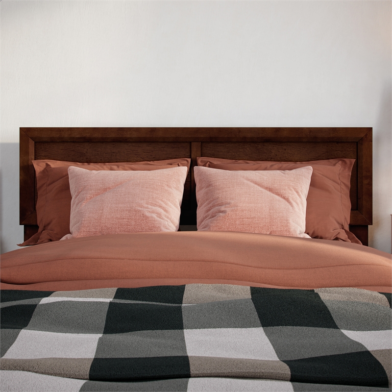 AFI Sophia Full Sized Solid Hardwood Headboard in Walnut Brown