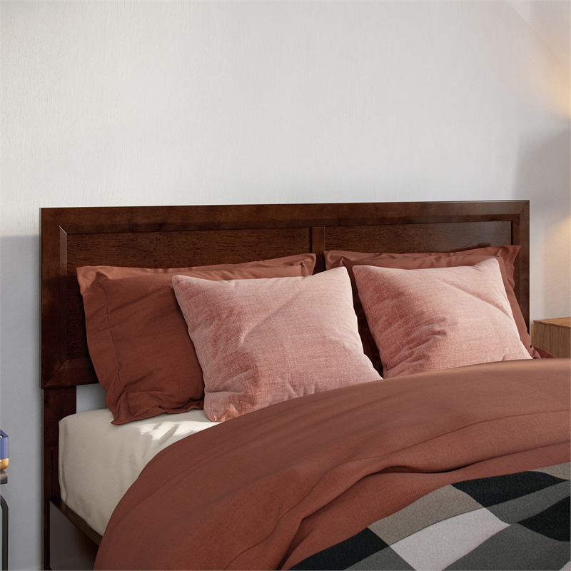 AFI Sophia Full Sized Solid Hardwood Headboard in Walnut Brown