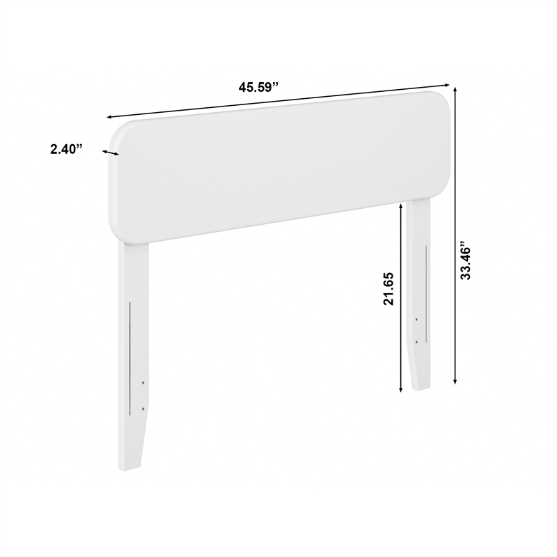 AFI Florence Twin Solid Wood Headboard in White