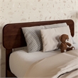 AFI Florence Twin Sized Solid Hardwood Headboard in Walnut Brown