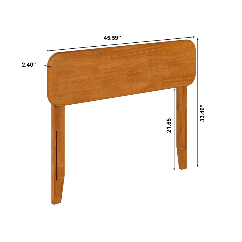 AFI Florence Twin Sized Solid Hardwood Headboard in Light Toffee