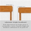 AFI Florence Twin Sized Solid Hardwood Headboard in Light Toffee