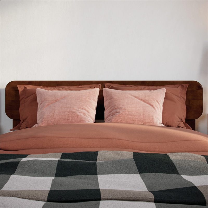 AFI Florence Full Sized Solid Hardwood Headboard in Walnut Brown