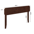 AFI Florence Full Sized Solid Hardwood Headboard in Walnut Brown