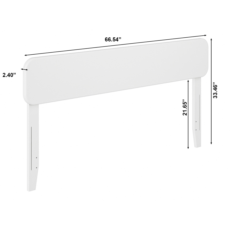 Florence Queen Solid Wood Headboard in White