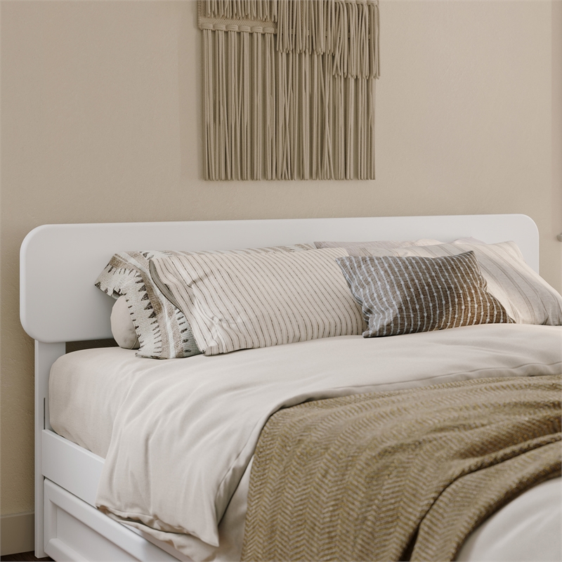 Florence Queen Solid Wood Headboard in White