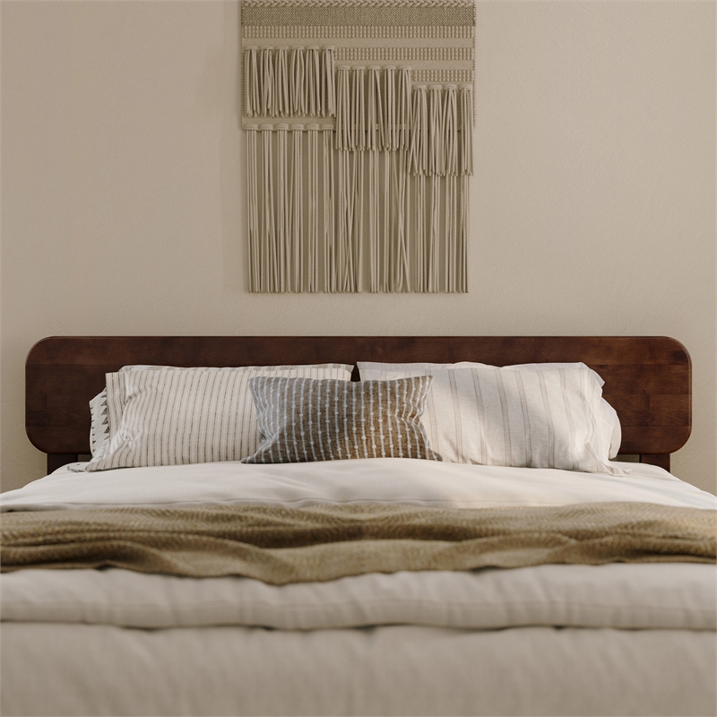 Florence Queen Solid Wood Headboard in Walnut
