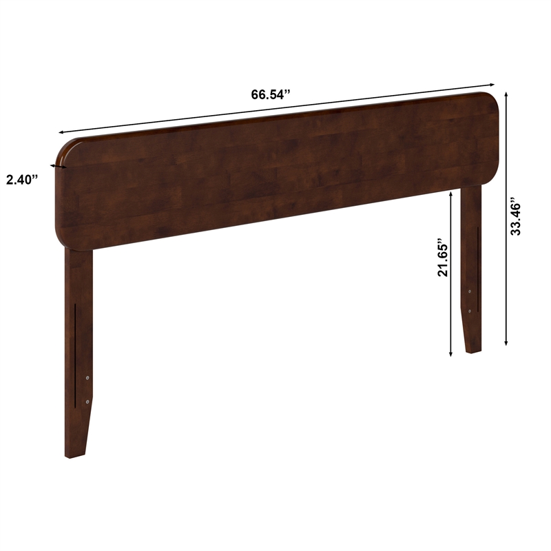 Florence Queen Solid Wood Headboard in Walnut
