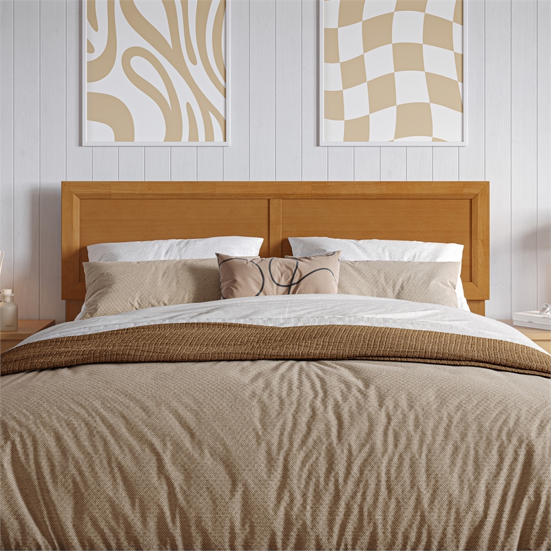 AFI Sophia Full Sized Solid Hardwood Headboard in Light Toffee