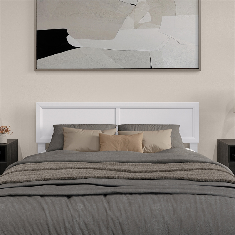 Sophia Queen Solid Wood Headboard in White