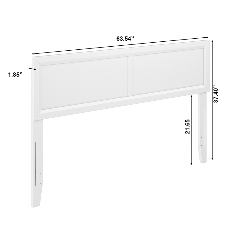 Sophia Queen Solid Wood Headboard in White