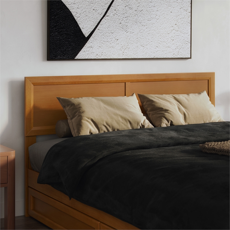 AFI Sophia Queen Sized Solid Hardwood Headboard in Light Toffee