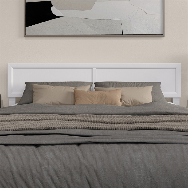 Sophia King Solid Wood Headboard in White