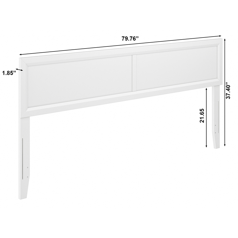 Sophia King Solid Wood Headboard in White
