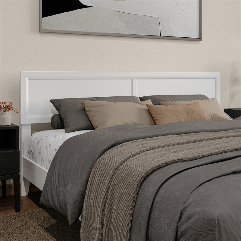 Sophia King Solid Wood Headboard in White