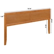 AFI Sophia King Size Solid Hardwood Headboard in Light Toffee