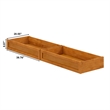 Queen-King-Twin XL Mid-Century Under Bed Wood Storage Drawers in Light Toffee