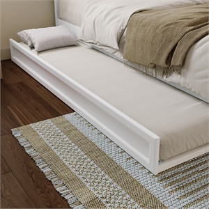 AFI Twin XL Size Solid Wood Mid-Century Modern Trundle in White