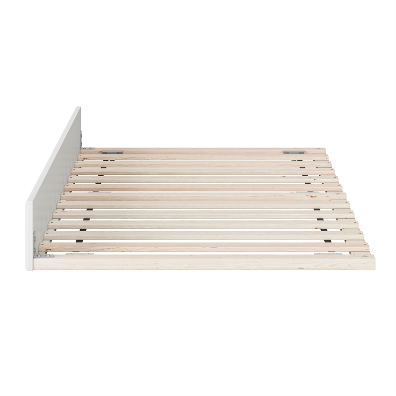 AFI Twin Size Solid Hardwood Mid-Century Modern Trundle in White